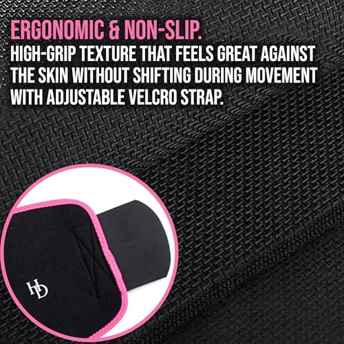 Large Black Pink Sweat Waist Trainer for Women & Men - Belly Fat Stomach Wrap