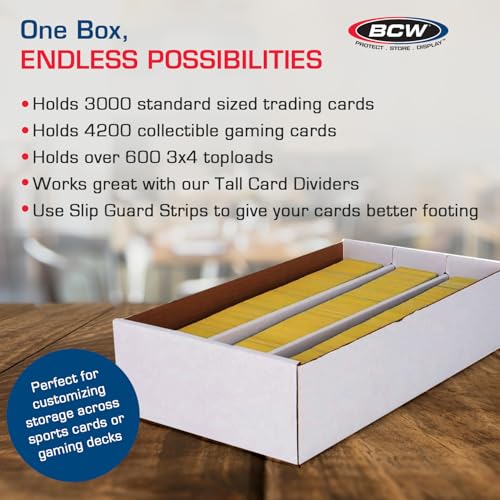 BCW 3 Pack Cardboard Trading Card Storage Boxes for Collectibles and Gaming