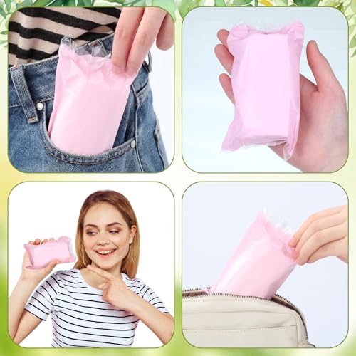 Travel Toilet Paper Rolls - Soft Bulk Pack, 12 Pink Rolls, Compact & Lightweight