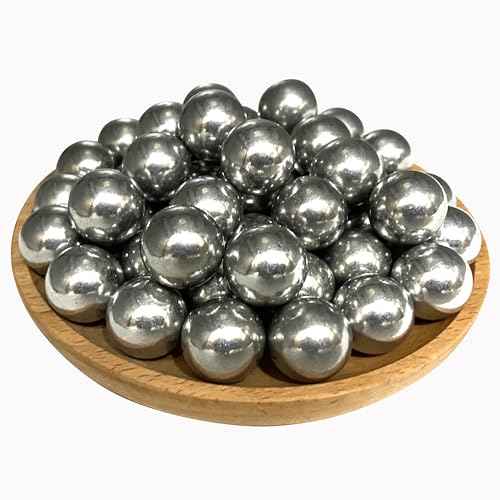 50 X .50 Cal Aluminum Balls for Self Defense and Target Practice, Reusable Hard 50 Caliber Ammo Projectiles Fit for T4E TR50/HDP50/HDR50/BP50 (Silver Color)