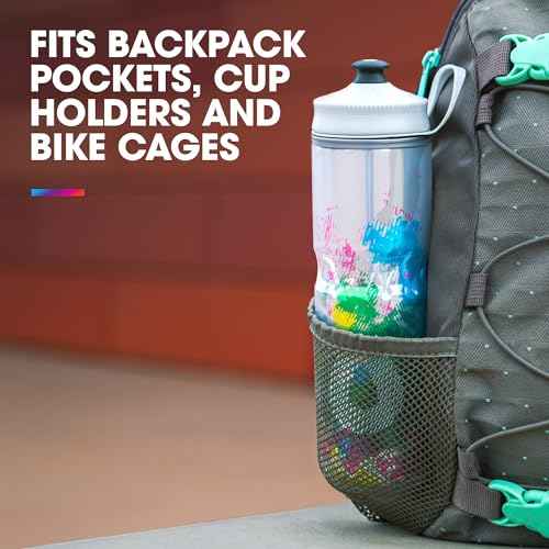 HydraPak | Polar Bottle - Polar Sport Insulated Water Bottle - BPA-Free, Sport & Bike Squeeze Bottle with Handle (Pulse Black, 700ml / 24oz)