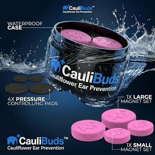 Cauliflower Ear Magnets Silicone Compression Kit - Pink for MMA & Wrestling