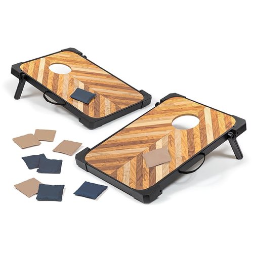EastPoint 3-in-1 Bean Bag Toss, Tic Tac Toss, Ring Toss Game Set