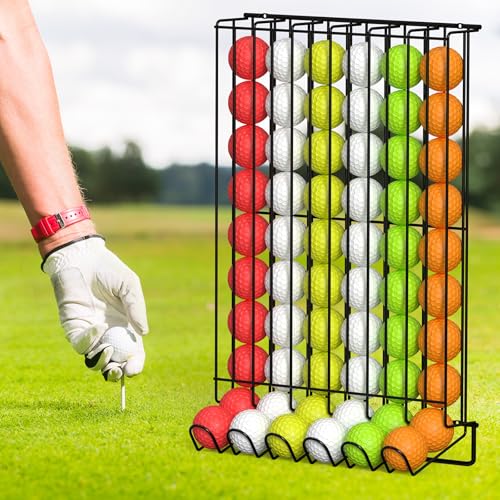 Sunexinlo Black Golf Ball Holder for 60 Balls Wall & Countertop Dispenser
