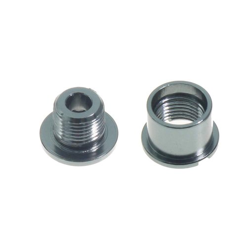 Bicycle Chainring Bolts Aluminum Alloy Crankset Double Chainwheel Bolts & Nuts Disc Screws for RoadBike,Mountain Bike,BMX-5Pcs (Gray)