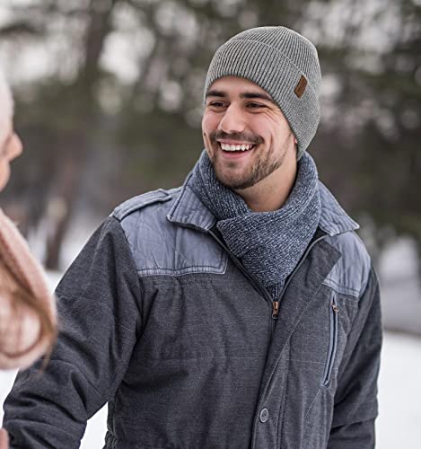 Winter Beanie Hat for Men Women - Soft Warm Fleece Lined Knit Cap - One Size Blue