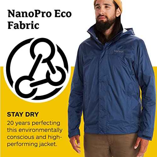 MARMOT Men's Precip Eco Waterproof Rain Jacket (Big) - 100% Recycled, Breathable, Lightweight, Packable Raincoat