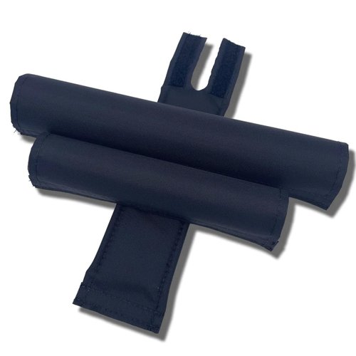 Textured Nylon Solid Color BMX Pad Sets Black 1.25" top Tube Diameter