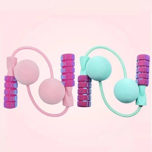 Wireless Cordless Skipping Heavy Weight Bearing Ball Jump Rope Sports Fitness Green