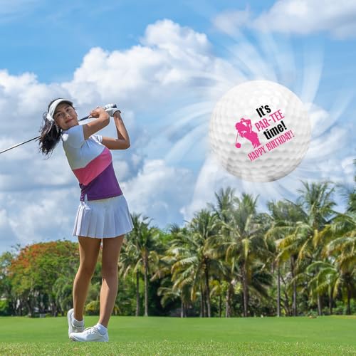 Female Birthday Themed Golf Ball Gift Set with Tee - Funny Golf Accessories