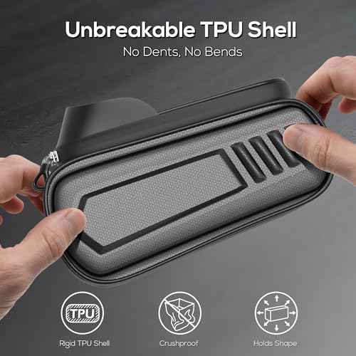 VARUN Bike Frame Bag with Touchscreen Window, Waterproof Phone Tube Bag, 1.6L Shockproof Top Tube Storage Pouch, Quick-Access Zipper, Fits Smartphones up to 7¡±