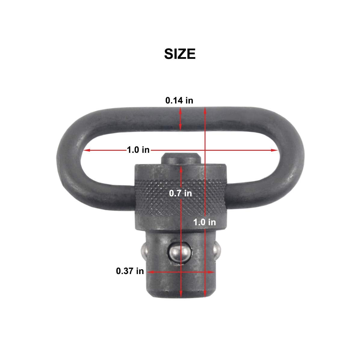 JIALITTE QD Quick Detachable Swivel Mount, 1" Loop Matte Sand