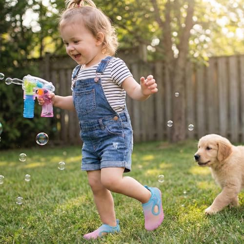 Kids Water Sandals - Adjustable Sport Shoes with Non-Slip Rubber Sole - Purple Blue, 3 Big Kid