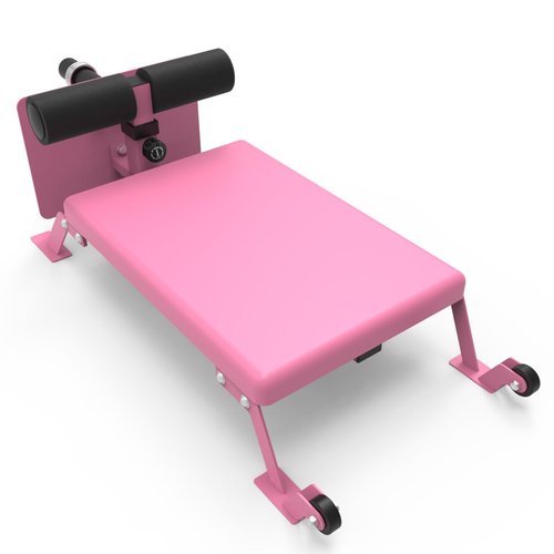 Nordic Curl Machine,Adjustable Hamstring Curl Bench with Wheels Nordic Bench for Home Gym,Pink