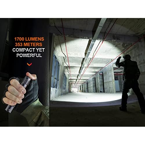 Fenix PD35R Tactical Flashlight, USB-C Rechargeable, 1700 Lumen with Organizer