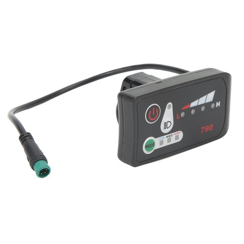 JAOCDOEN Electric Bike LED Power Display Panel Electric Bike Modification Display Meter with Waterproof 5P Male Plug for 22.2mm Handlebars (36V)