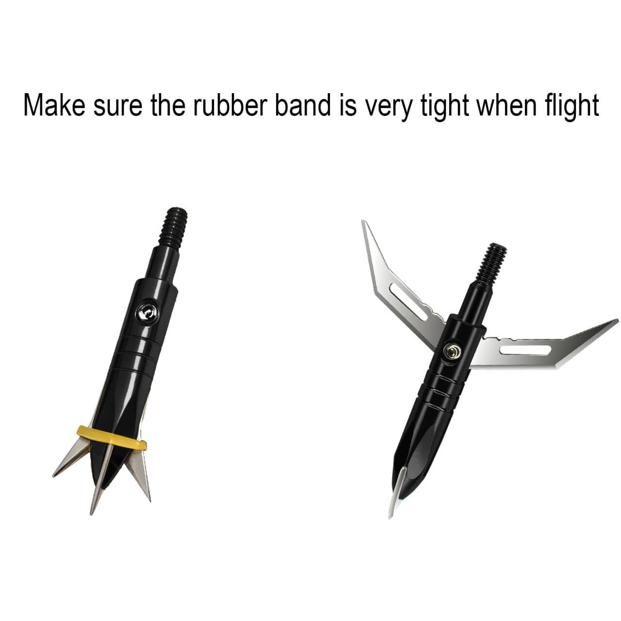 e5e10 12pcs Hunting Broadheads 100 Grain Archery Broadheads 420 Stainless Steel Higher Hardness 2-Blades + 1 pc Broadhead Case for Arrowheads