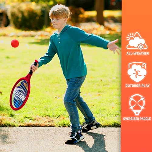 Nerf Small Driveway Tennis Set for Kids - 2 Player Kids Tennis Set - Rackets and Foam Ball - Indoor + Outdoor - (2) Rackets + Foam Ball Included