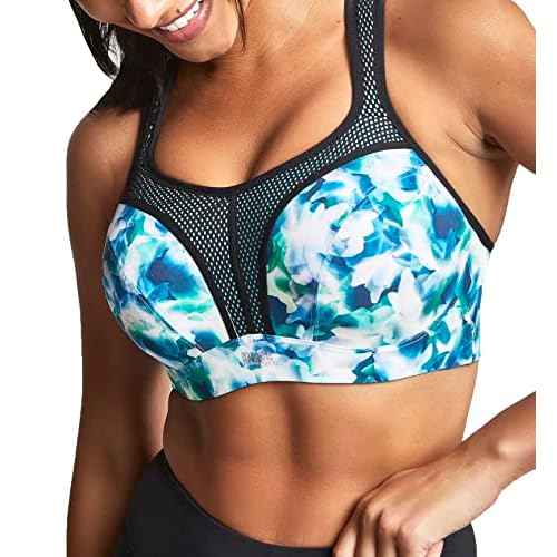 Panache Women's High Impact Underwire Sports Bra, Digital Bloom, 28HH