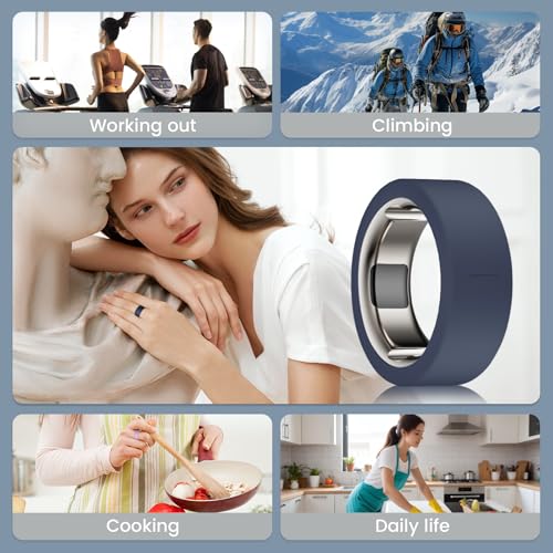 10 Pack Silicone Ring Covers for Oura Ring Gen 4 and 3 - Multi Color, Size S (6/7/8/9/10)