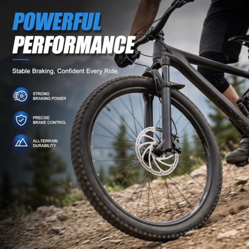 ELVANO 180mm Bike Disc Brake Rotor with 6 Bolts - 1 Piece