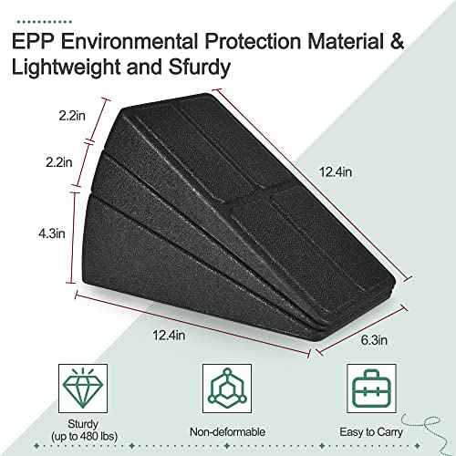 Slant Board Squat Wedge for Calf Stretching£¬3 Pcs 12" x 6.3" Foot Stretcher Balance Board for Plantar Fasciitis, Adjustable Foam Slant Board Wedge Great for Exercises