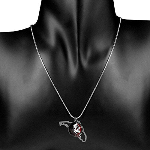 NCAA State Charm Necklace - Florida State Seminoles, 18 Inch, Team Colors