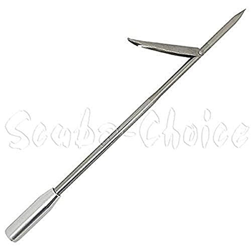 Scuba Choice Spearfishing 12" Stainless Steel Pole Spear Tip Single Barb Head – Durable Replacement for Palantic Fiberglass & Carbon Fiber Pole Spears