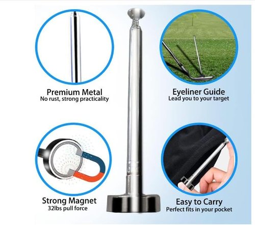 HH-GOLF Golf Alignment Rods, Golf Alignment Stick Corrector Lie Angle Tool, Golf Swing Training Aids Aiming Stick - Golf Club Face Aim, Visualize and Align Your Golf Shot
