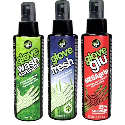 Gloveglu Glove Care System Bundle with Wash, Refresh & Spray - 4.06 Fl Oz Pack of 3