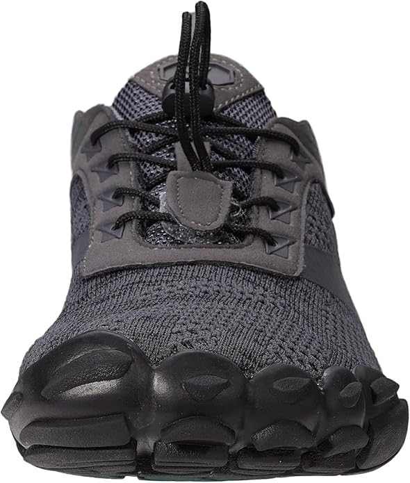 Joomra Womens Barefoot Road Running Shoes Size 8.5 Minimalist Wide Camping for Ladies Zero Drop Fitness Jogging Hiking Trekking Toes Workout Trail Sneakers Dark Grey 39