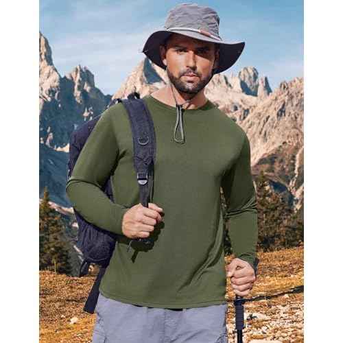 COOFANDY Long Sleeve Shirts for Men Moisture Wicking Activewear T-Shirts Workout Running Shirts