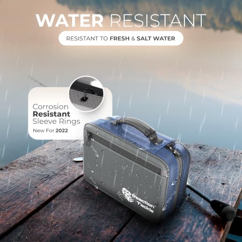 Reaction Tackle Deluxe Water-Resistant Bait Binder with 4 Double Pocket Sleeves for Soft Plastics
