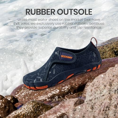 SEEKWAY Barefoot Water Shoes for Kids - Wide Toe Box and Quick-Dry Sand Shoes Toddler for Hiking Swim Beach Pool Kayak Sport Accessories, Camping Essentials Non-Slip for Boys Girls Sizes