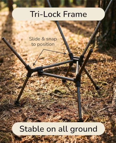 Purple Camping Chair Lightweight Low-Back Portable Seat for Hiking & Beach