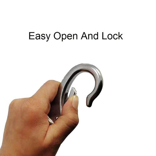 Fixed Spring Snap Leash Hook, Stainless Steel 316 Mini Fixed Snap Shackle,Quick Release Shackles with Fixed Round Ring Marine Boat Rigging Hardware (Optional: 53mm, 2)