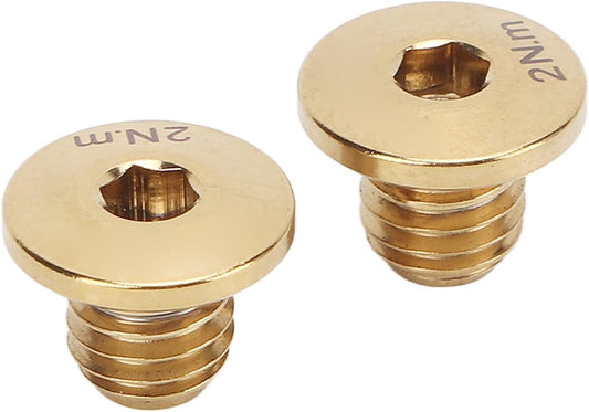Keenso Oil Cylinder Lid Bolt,Titanium Alloy Lightweight Hydraulic Brake Screw for M7000 M8000 M9000 M9020 (Gold)