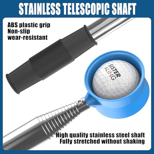 12Ft Telescopic Golf Ball Retriever Water Ball Picker Upper Blue