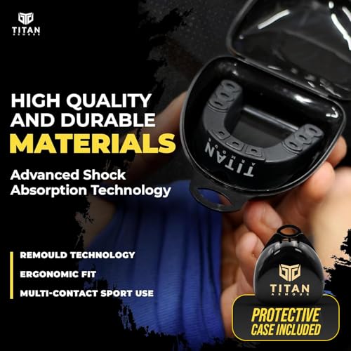 Boxing Mouth Guard Dual-Layer Boil & Bite Protective Gear - Gold, Adult 11+