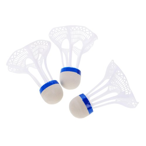 Happyyami 3pcs Windproof Badminton Nylon Badminton Glow in The Dark Birdies for Self Training Racket Shuttlecocks Outdoor Birdies White Plastic