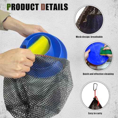 Scout Camping Mess Kit for 1 Person Boy Scout Dishes Set Girl Scout Mess Kit with Mesh Bag Reusable Light Weight Eating Utensils Plastic Camping Cutlery Set for Travel Camp