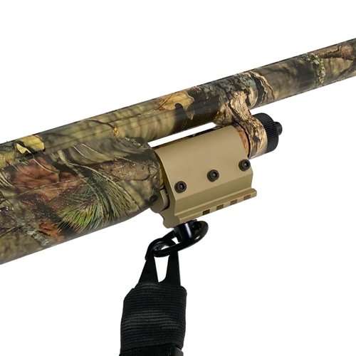 Eastern Tactical Supply Barrel Mount Picatinny Rail Mount Shotgun Barrel clamp 12ga 20ga for QD Sling Mount red Laser bipod Sling (BR005QD-TAN)