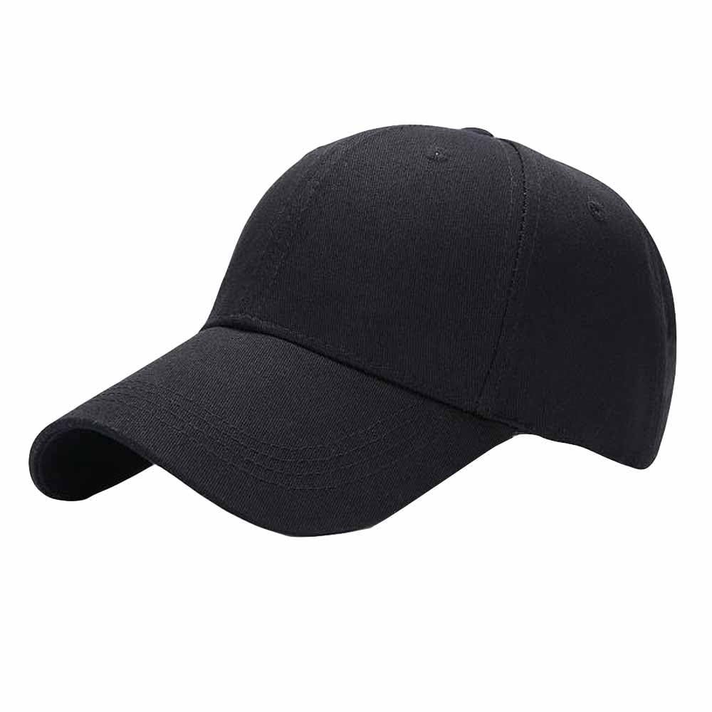 Cotton Baseball Cap Dad Hat – Washed Low Profile Adjustable Hat for Men Women Casual Outdoor Running Golf(Solid Black)