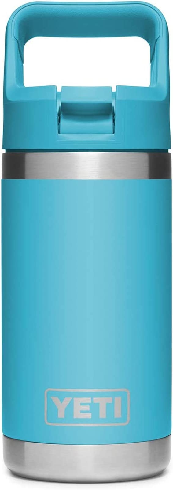YETI Rambler Jr. 12 oz Kids Bottle, with Straw Cap, Reef Blue