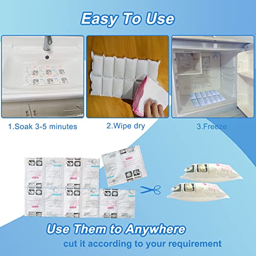Rainbow Reusable Ice Pack Sheets for Shipping & Cold Storage 16 Sheets - 12 Cell