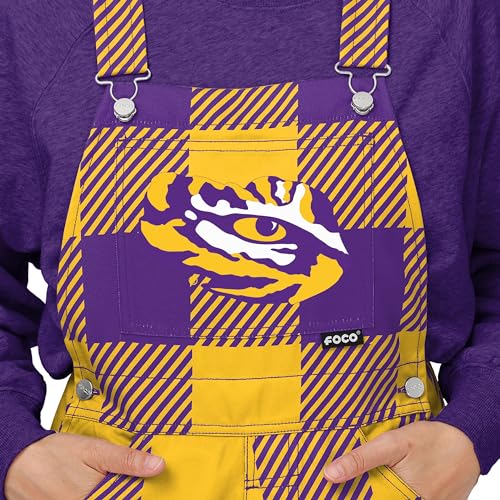 FOCO NCAA womens Ncaa College Team Logo Bib Overalls