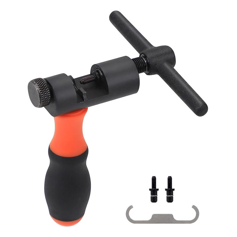 Universal Bike Chain Tool Kit with Chain Breaker, Master Link Pliers & Chain Wear Gauge – 1-12 Speed Chain (Variation of THIS listing: Chain Breaker 01)