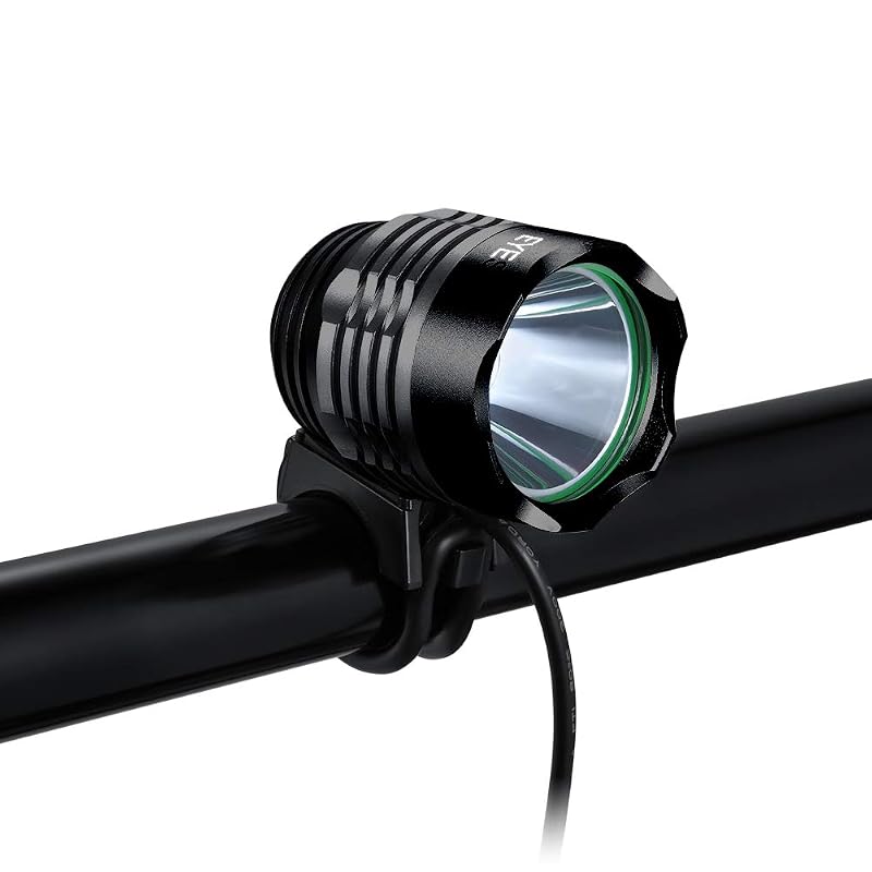 Night Eyes 2400LM Dual Bike Headlights + USB Taillight Pack - Rechargeable 8.4V Battery, Waterproof
