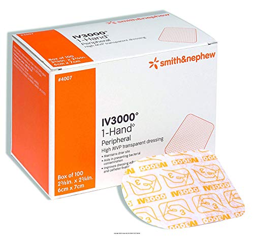 Transparent Adhesive Wound Dressing 3/8 x 2 3/4 Inches, 100 Pack