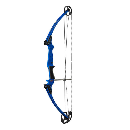 Genesis Archery Original Compound Bow with Adjustable Riser, 15"-30" Draw Length, 10-20 lb Draw Weight, All Skill Levels, Draw Hand - Right, Blue